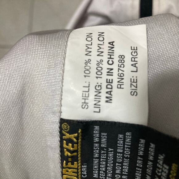 Bass Pro Shops Gore-Tex Bib Pants Red Size Large Waterproof Nylon Fishing Gear - Picture 10 of 11